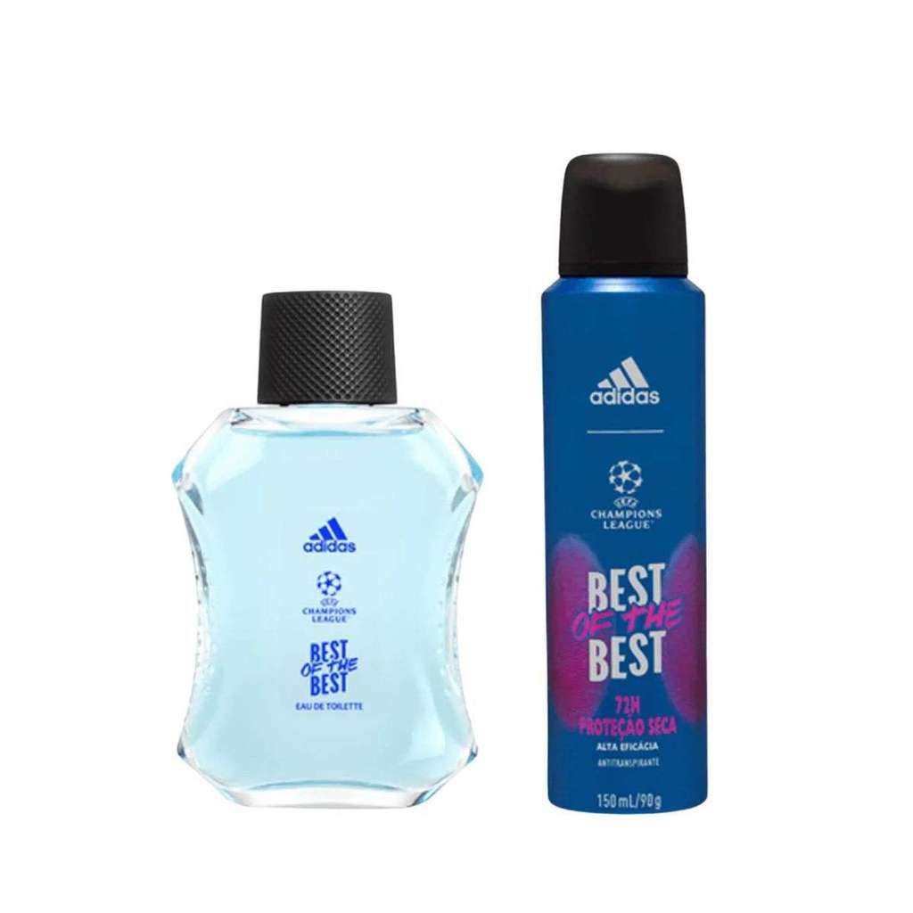 Kit perfume adidas uefa the best eau de toilette 100ml