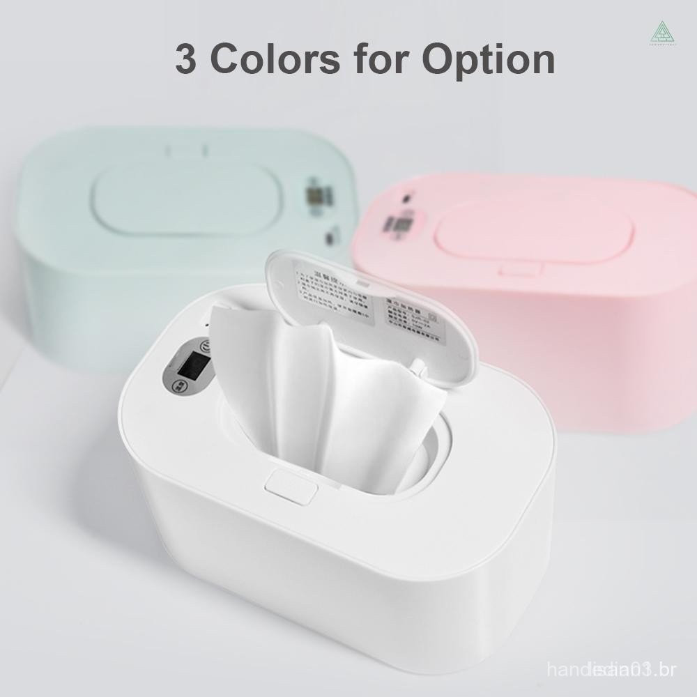Aquecedor de Lenços Umedecidos para Bebês com Display Digital, Dispensador de Grande Capacidade, Alimentação USB FYIR 84