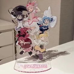2026 Anime Puella Magi Madoka Magica Kanome Akemi Homura Sakura Kyouko Tomoe Mami Miki Sayaka Figura De Acrílico Suporte