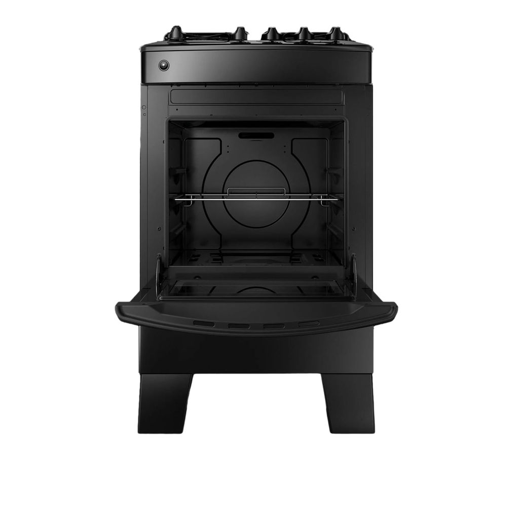 Detalhes do Fogão 4 Bocas Preto Consul com Mesa Esmaltada - CFO4ZAE