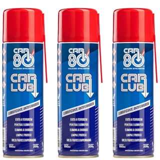 Kit 3 Unidades Car Lub Desengripante Spray 300ml - Lubrificante Antiferrugem Multiuso Ação Rápida em Oferta na Shopee
