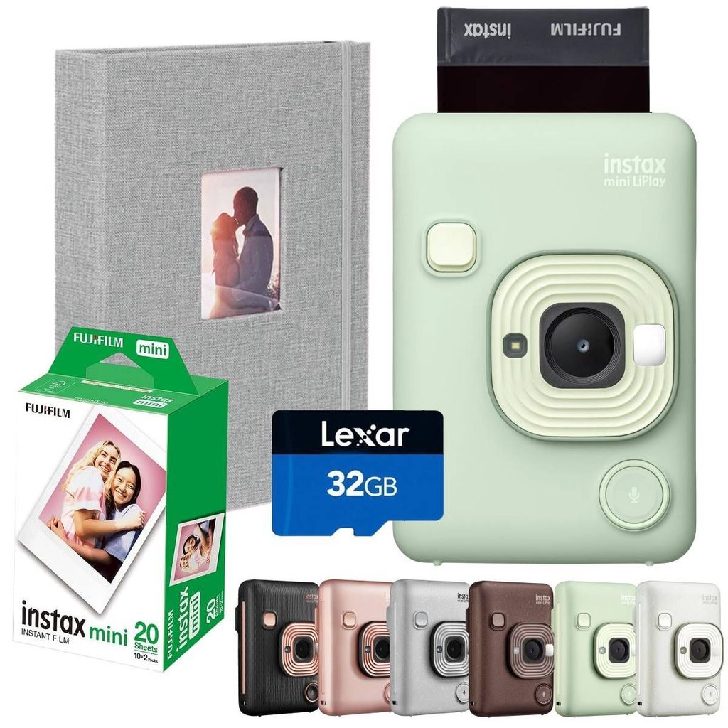Câmera Instax Liplay Hibrida 2 em 1 com 20 Fotos + Cartão 32GB + Álbum