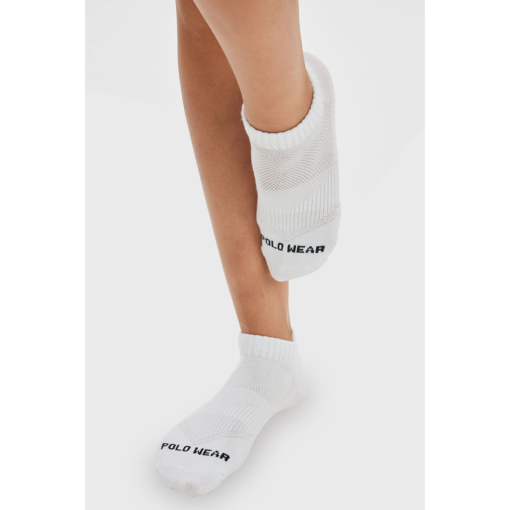 Detalhes do Kit 3 Pares de Meias Femininas Cano Curto Polo Wear Sortido