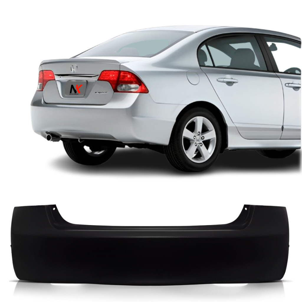 Parachoque Traseiro Civic 2007 2008 2009 2010 2011 em Oferta na Shopee