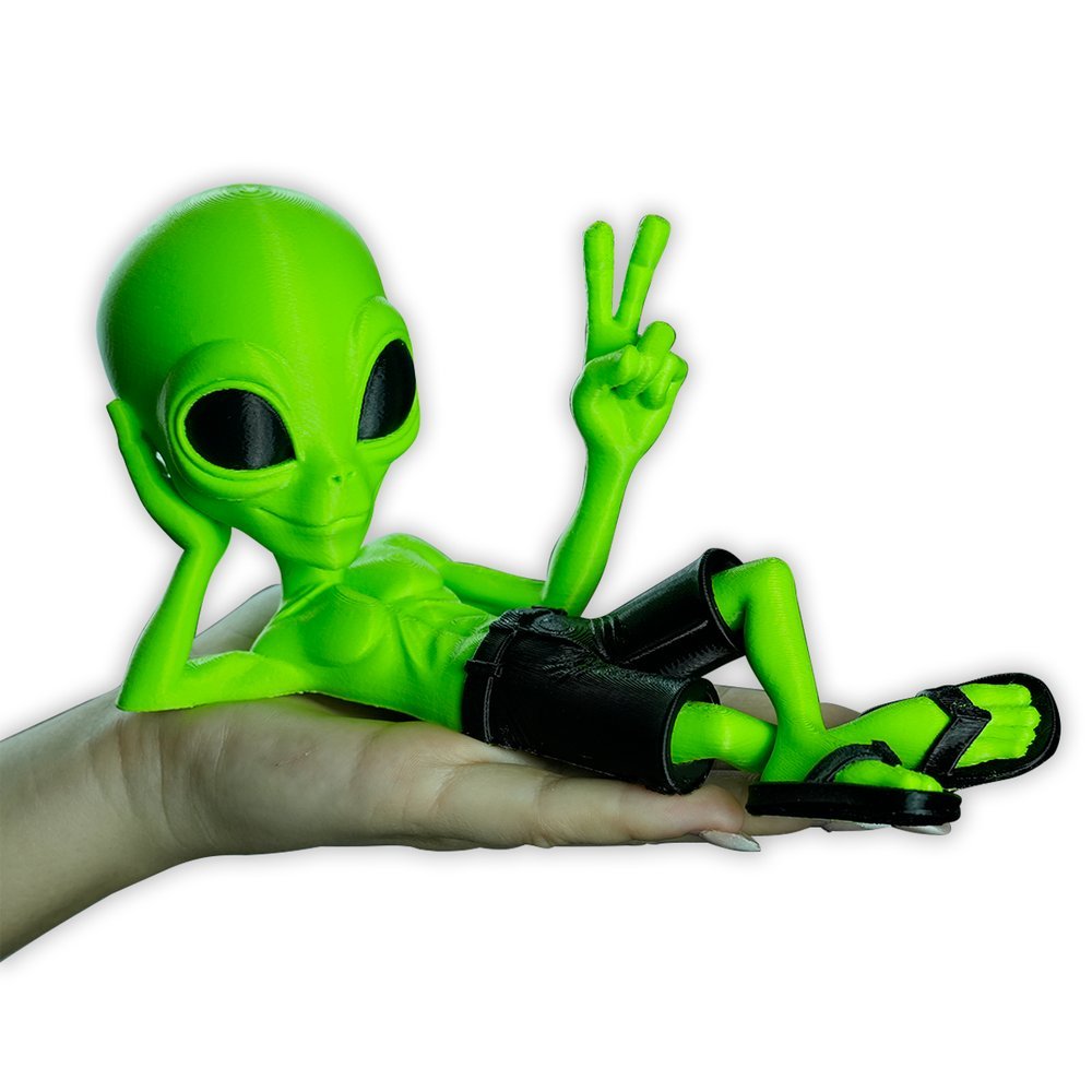 Boneco ET Alienígena Extraterrestre Deitado Caminhão Decoração em Oferta na Shopee