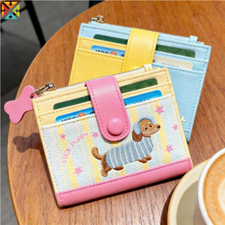 Casual Estilo Coreano Bordado Salsicha Cão Carteira Bolsa Dos Desenhos Animados Moeda Titular Do Cartão Ultra Fino Couro em Oferta na Shopee