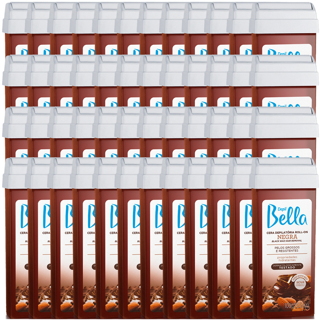 60 Cera Depilatória Refil Roll-On Negra Depil Bella 100g