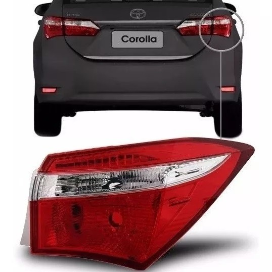 Lanterna Traseira Corolla 2015 A 2017 Sem Led Canto Direito