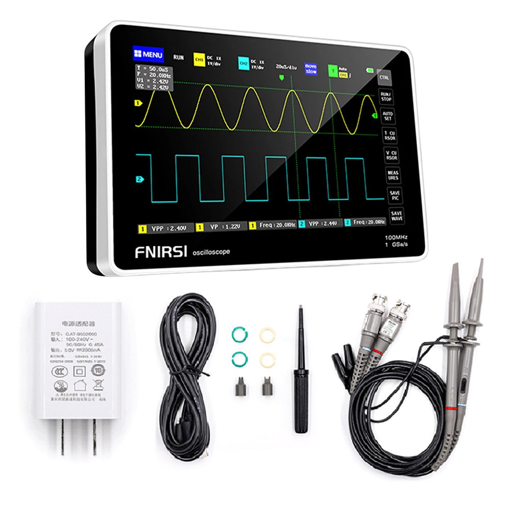 Osciloscópio Digital Tablet FNIRSI 1013D 100 MHz com Gerador de Sinais em Oferta na Shopee