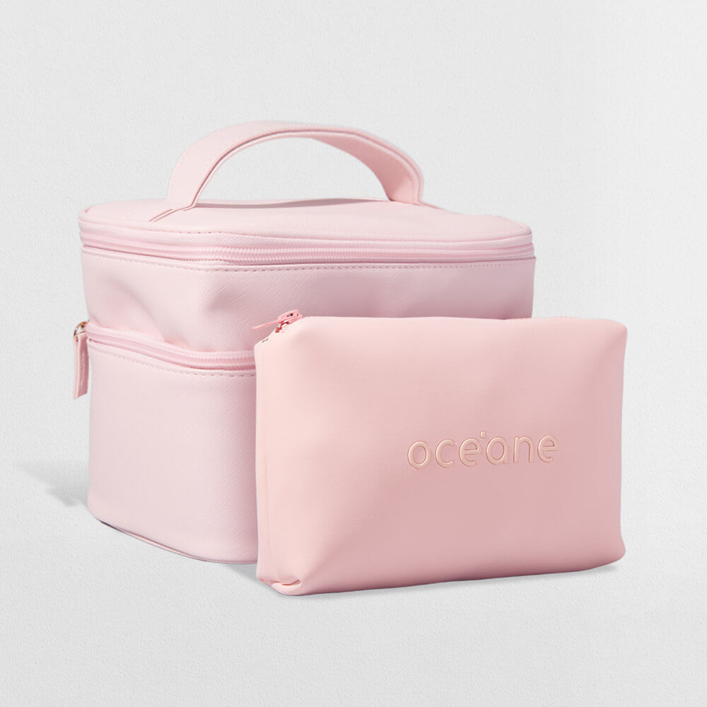 Kit Nécessaire Rosa Daily Makeup + Nécessaire Rosa Best Travel (2 Produtos) em Oferta na Shopee