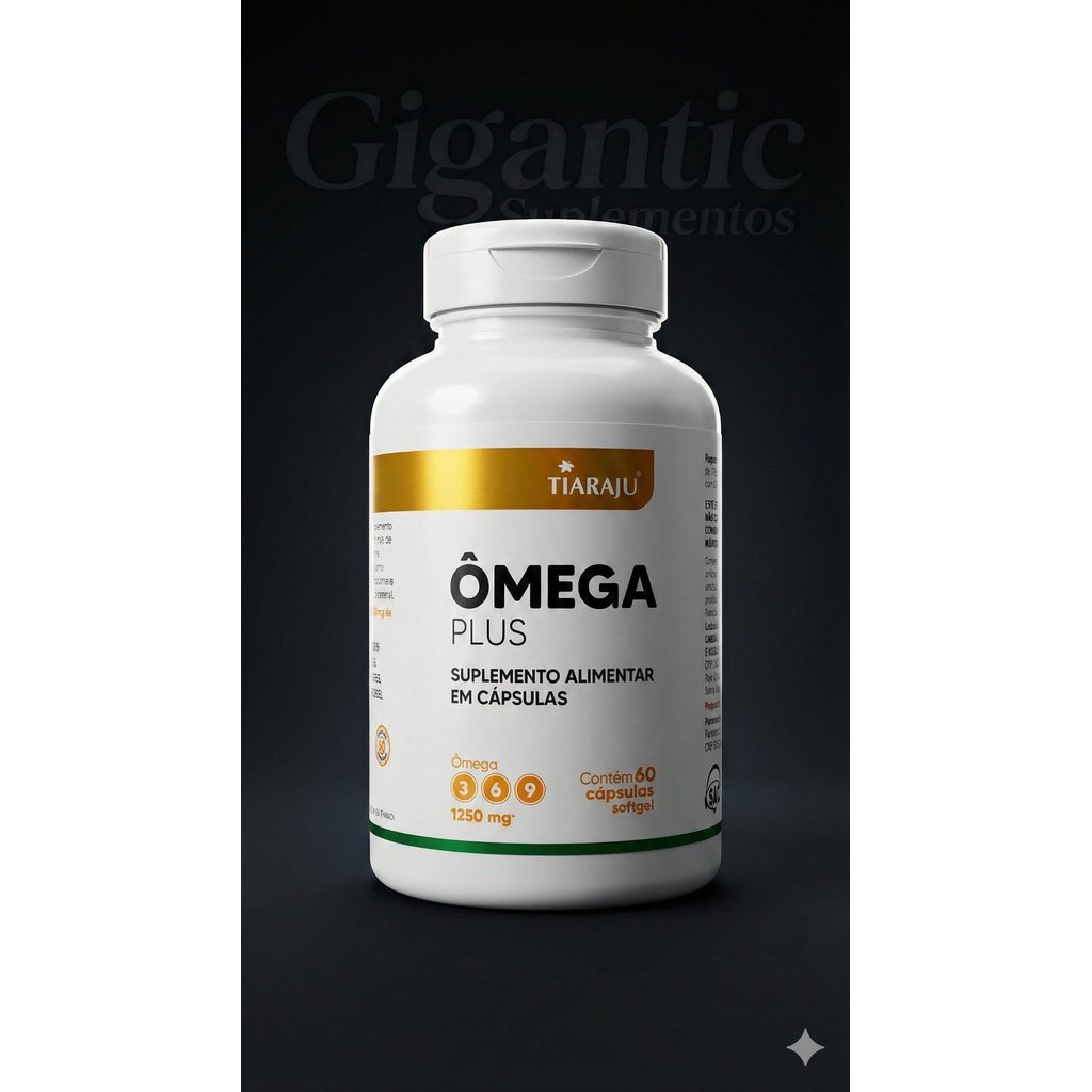 Tiaraju Ômega Plus Ômega 3 6 9 1250mg 60 Cápsulas Softgel Qualidade Premium Para Sua Rotina