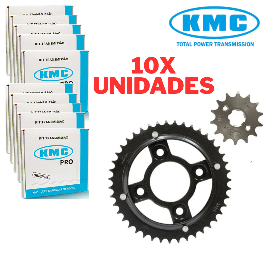 Coroa e Pinhão Titan 150 Fan 150 ORIGINAL KMC - KIT COM 10 UNIDADES em Oferta na Shopee