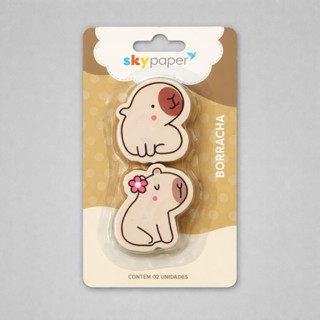 Borracha Escolar Capivara Com 2 Papelaria Fofa em Oferta na Shopee