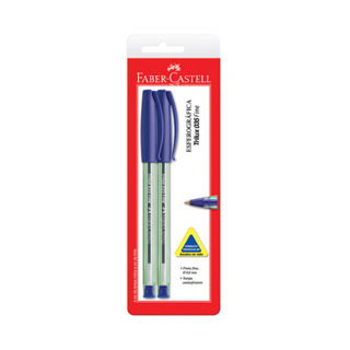 Caneta Esferográfica Faber-Castell Trilux 0.7mm Azul com 2 Unidades em Oferta na Shopee