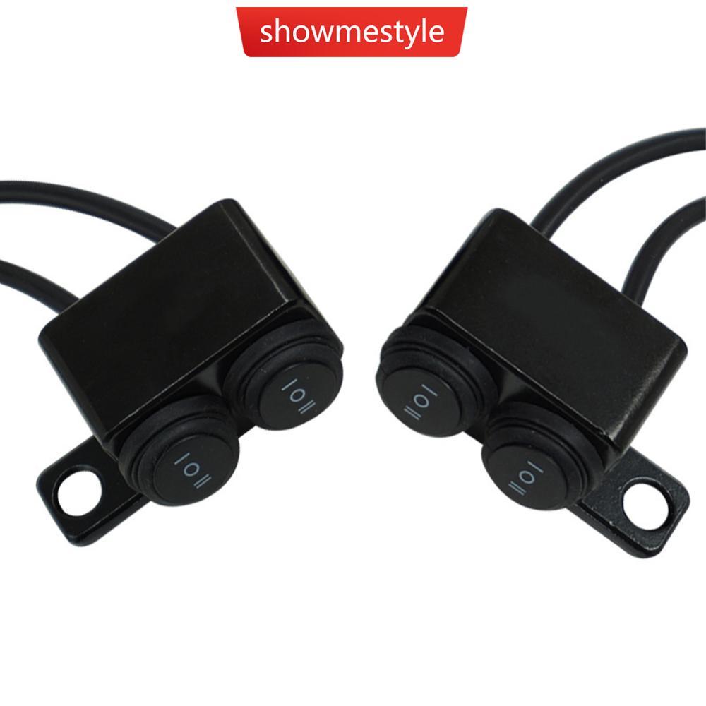 SMS 12V Motocicleta Duplo 10mm Interruptores De Montagem Espelho Moto Farol Freio Luzes De Nevoeiro Liga-Desliga-ON À Pr