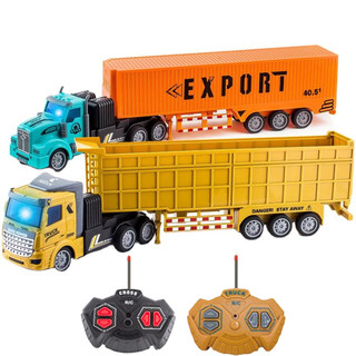 Caminhão Carreta Controle Remoto Grande Bateria Recarregável Infantil Baú Truck Kizumba
