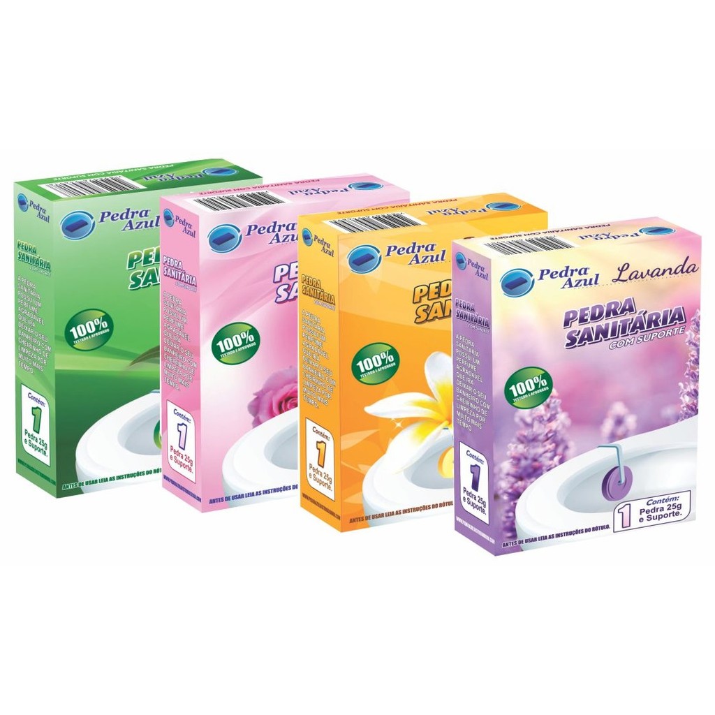 KIT 6 PEDRA SANITARIA 25G PEDRA AZUL