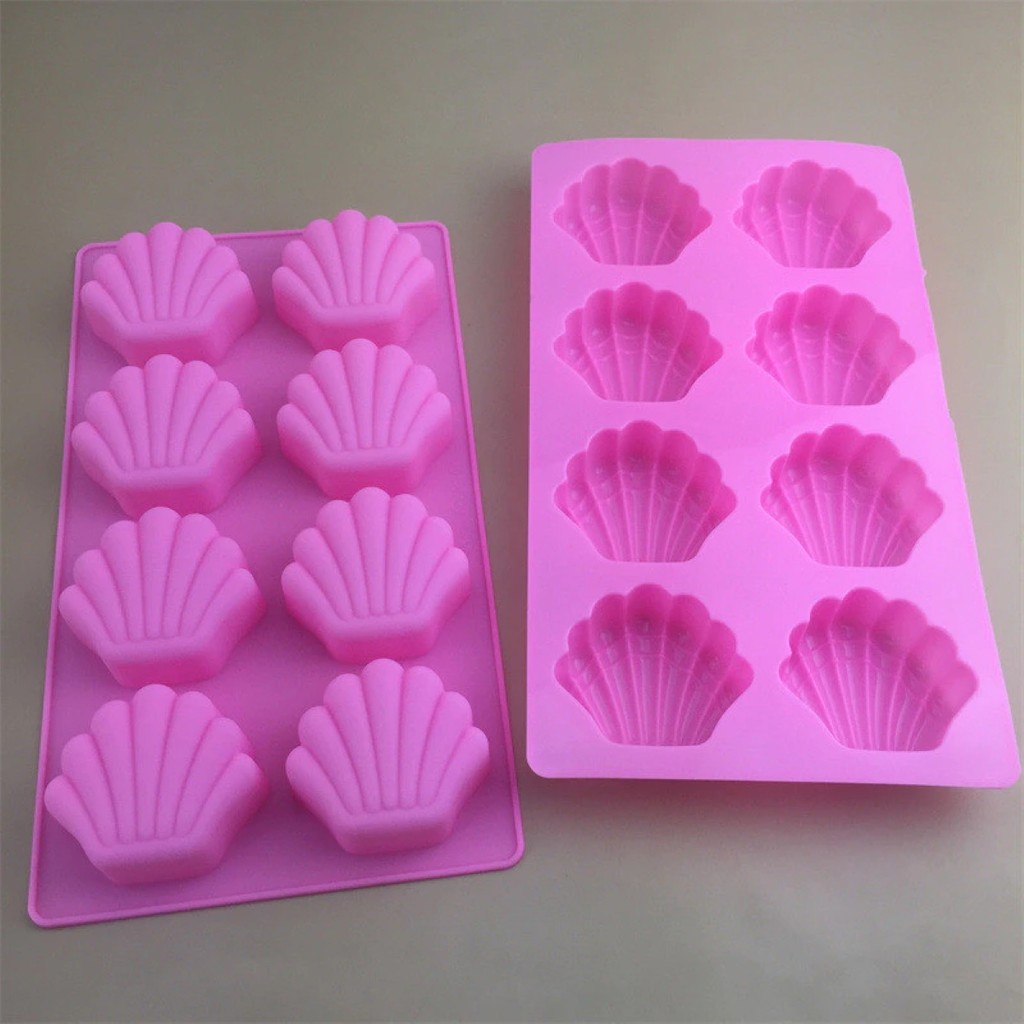 Molde De Silicone Concha Do Mar Para Confeitaria Doce Chocolate Gesso Resina Biscuit Pasta Sabonete