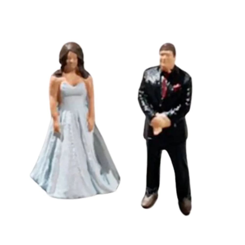 Figura Casal de Noivos em Resina 1:87 - Dio Modelismo 87372