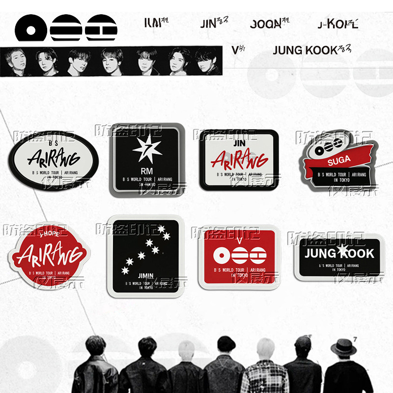 Kpop Idol JIMIN JIN SUGA JUNGKOOK " ARIRANG " Japão Tour Broche De Acrílico PP Clipe De Planejador Criativo