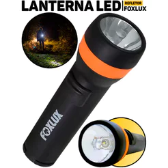 Lanterna LED Foxlux ABS Grande Resistente P/ Casa Trabalho Viagem Emergência
