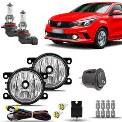 Kit Farol De Milha Neblina Auxiliar Farolete Completo Cibie Fiat Argo Cronos 2016 17 18 19 20 21 22 2023