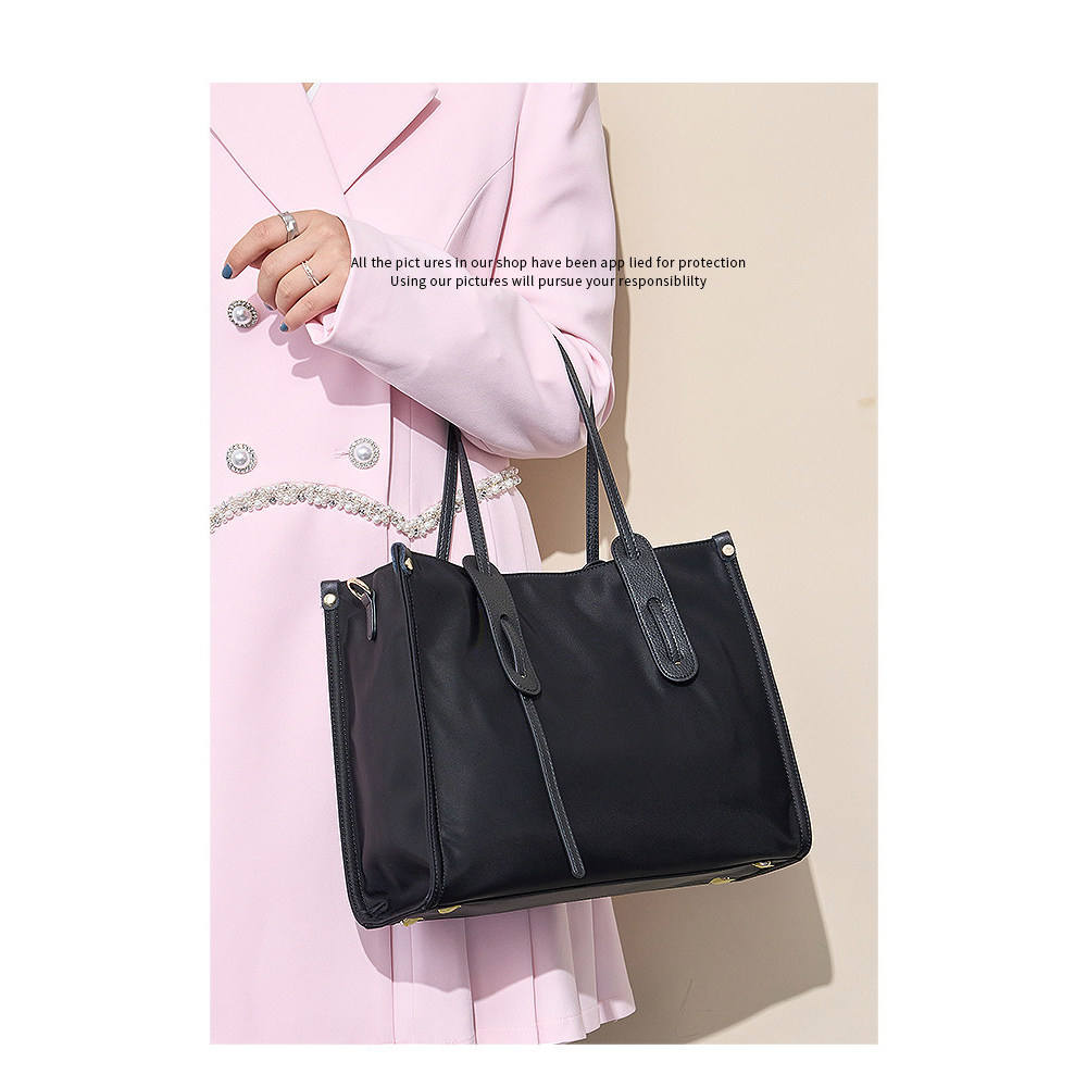 Bolsa feminina grande capacidade sacola bolsa de pano de náilon textura Commuter bolsa de ombro bolsa feminina novo esti