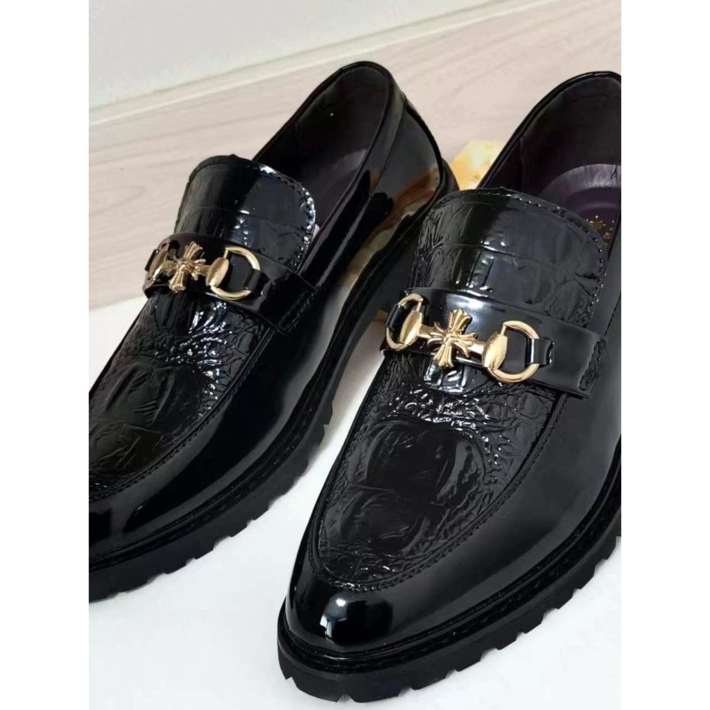 2026 primavera outono conjunto pé ervilhas britânico deslizamento-em sapatos de couro masculino negócios casuais sapatos
