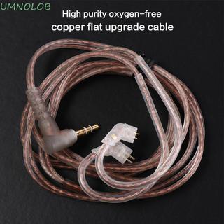 UMNOLOB KZ Fones De Ouvido Cabo B/C Pino 3.5mm 2Pin Torcido Atualização De Alta Pureza ZS10 Fio De Fone