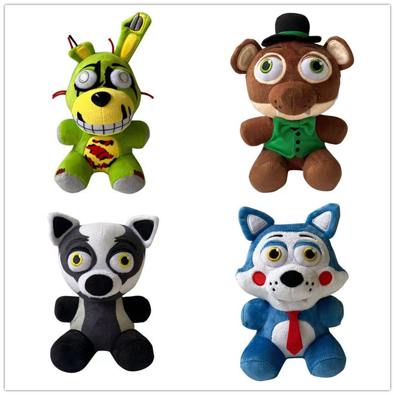 Nova série de brinquedos de pelúcia, bonecos glamorosos do rock 'n' roll Freddy e Bonnie, brinquedos de pelúcia de perso