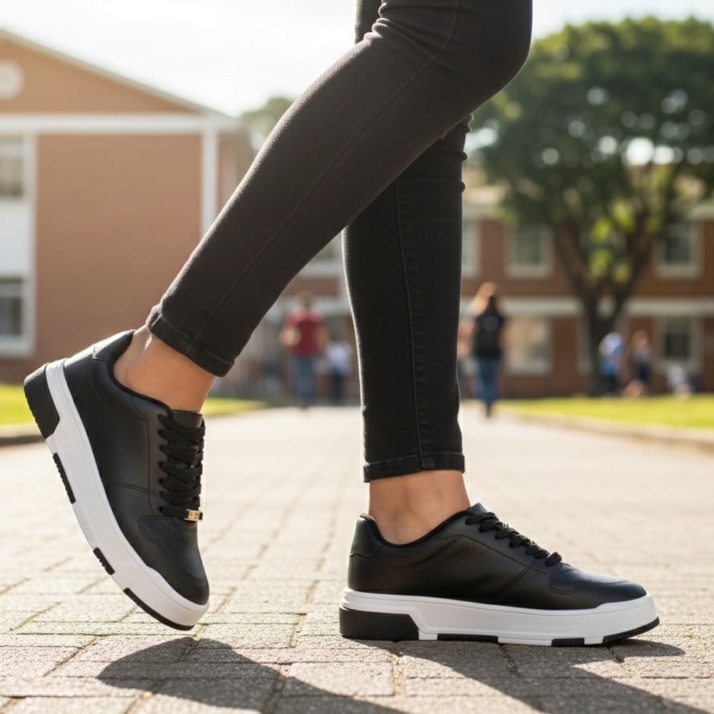 Tênis Feminino Vizzano Casual Pelica Preto
