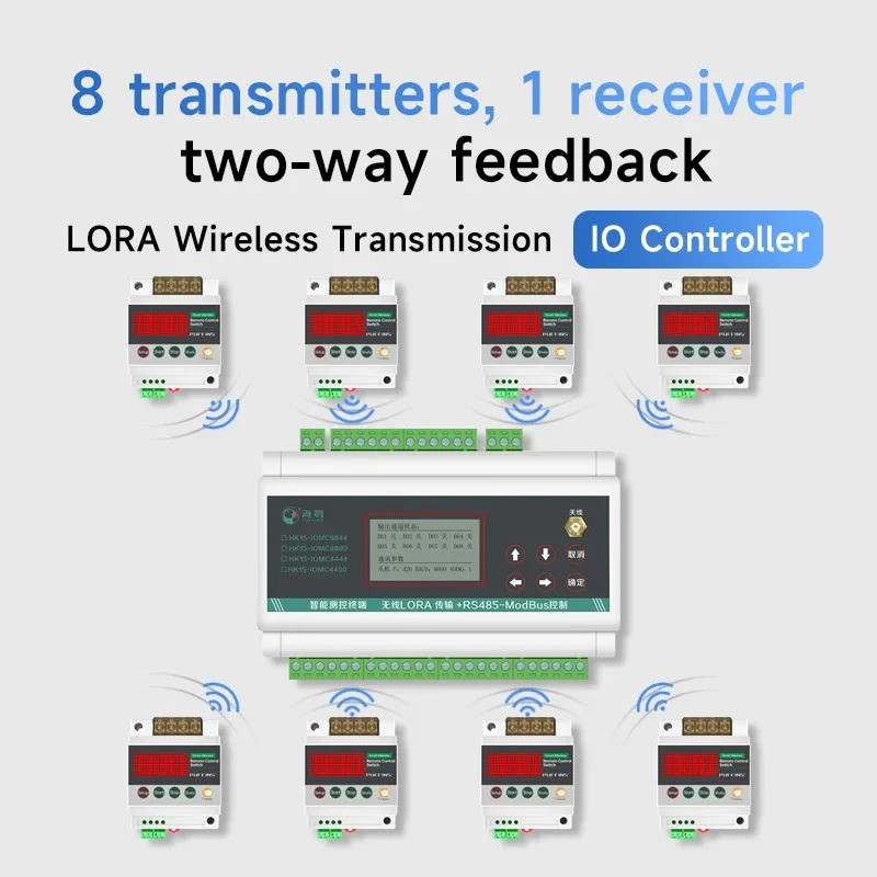 Venda Quente MODBUS LoRa 433Mhz Interruptor Remoto Módulo De Transmissão De Volume Sem Fio Ponto A IO Feedback Bidirecio