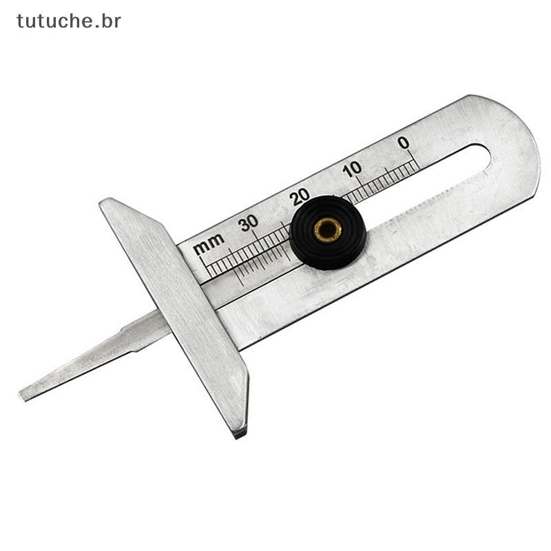 TU Aço Inoxidável Pneu De Carro Medidor De Profundidade Do Piso Régua Pinça Ferramenta Medição Moto Tru BR