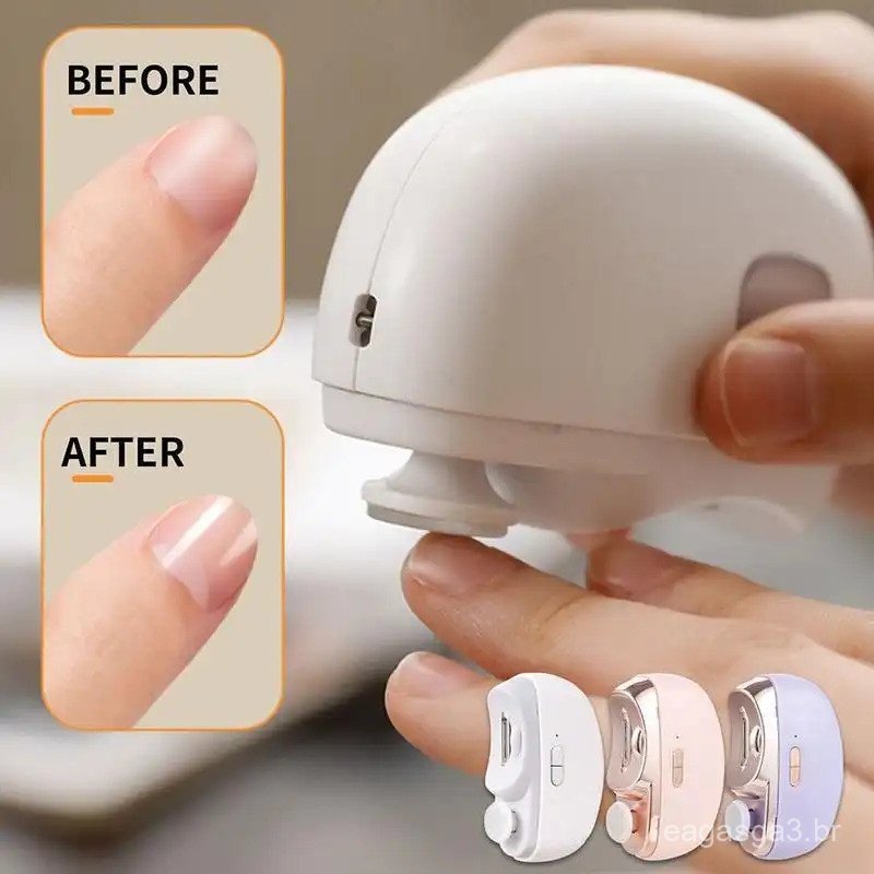 2 in 1 Electric Nail Clippers Multifunction Manicure Care Tool Rechargeable Automatic Nails Trimmer Anti-splash Manicure