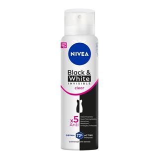Desodorante Aerossol NIVEA Black & White INVISIBLE Clear 150ml em Oferta na Shopee