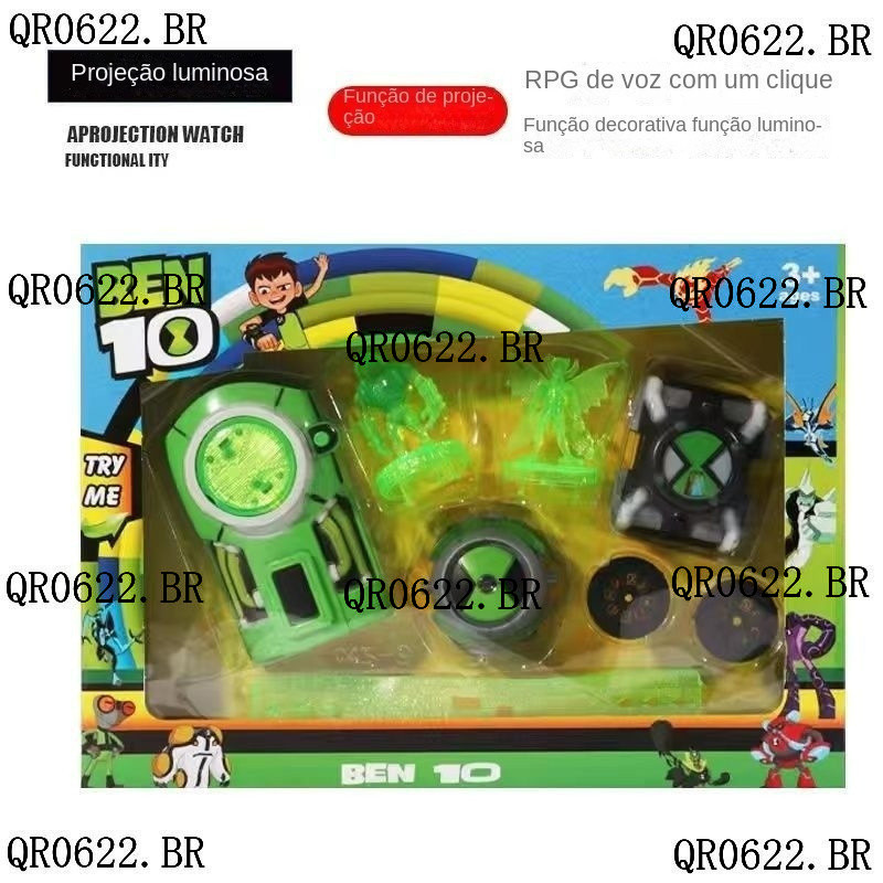 Transformador Infantil Terra Defensor Da Ben 10 Ben10 Brinquedo De Relógio De Projeção Luminosa De Voz