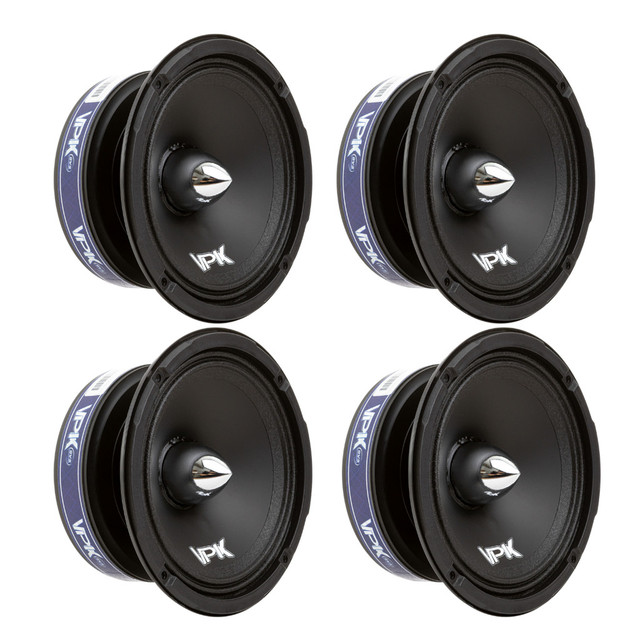 Kit com 4 Alto Falante 6 Polegadas QVS 600w Rms 4 Ohms Mid Bass Porta de carro 6-34VPK Som Automotivo