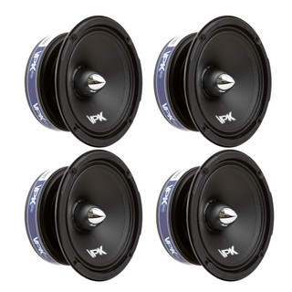 Kit com 4 Alto Falante 6 Polegadas QVS 600w Rms 4 Ohms Mid Bass Porta de carro 6-34VPK Som Automotivo
