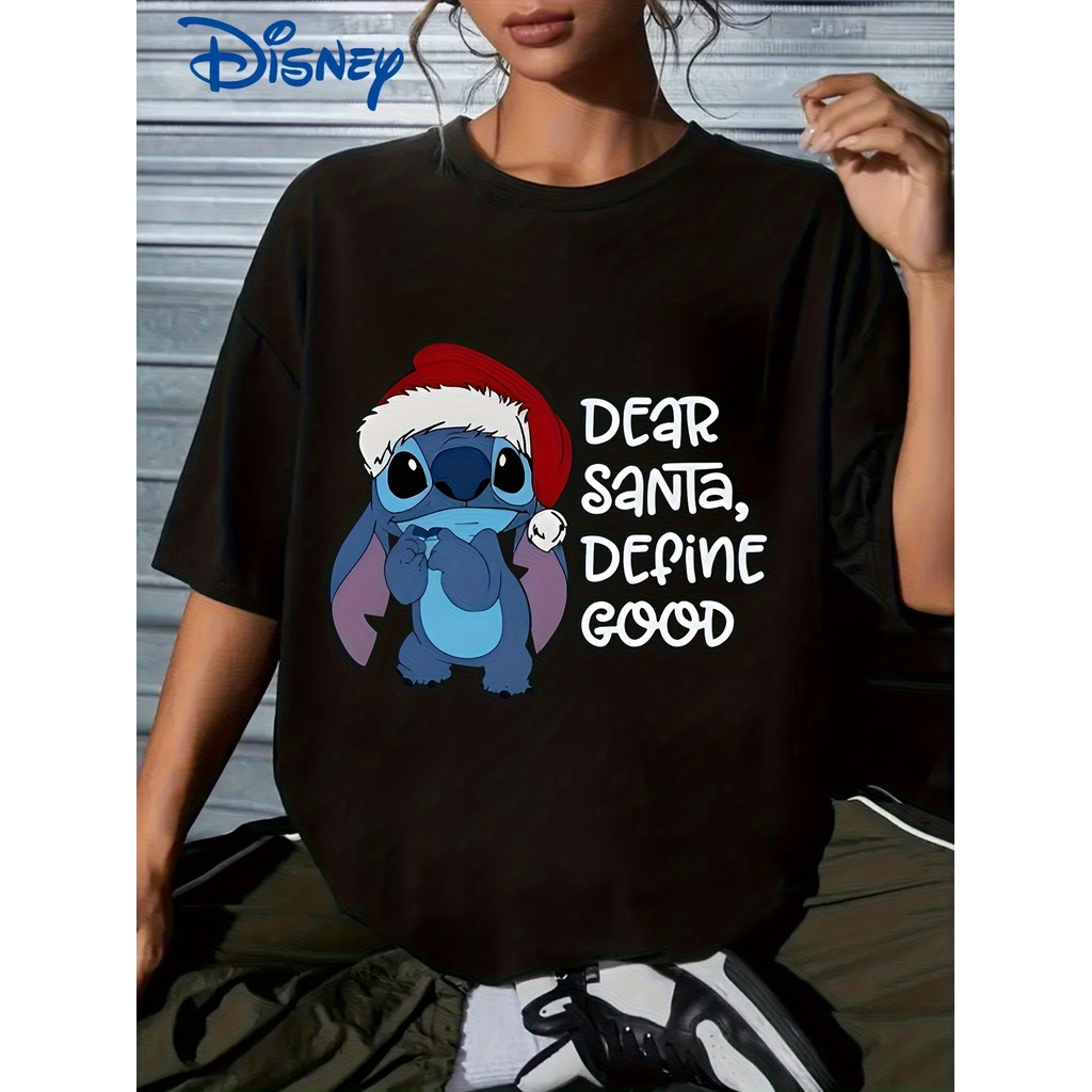 BR Moonlight Camiseta Feminina Disney Natal Cartoon Coração Divertida Fofa Confortável Casual