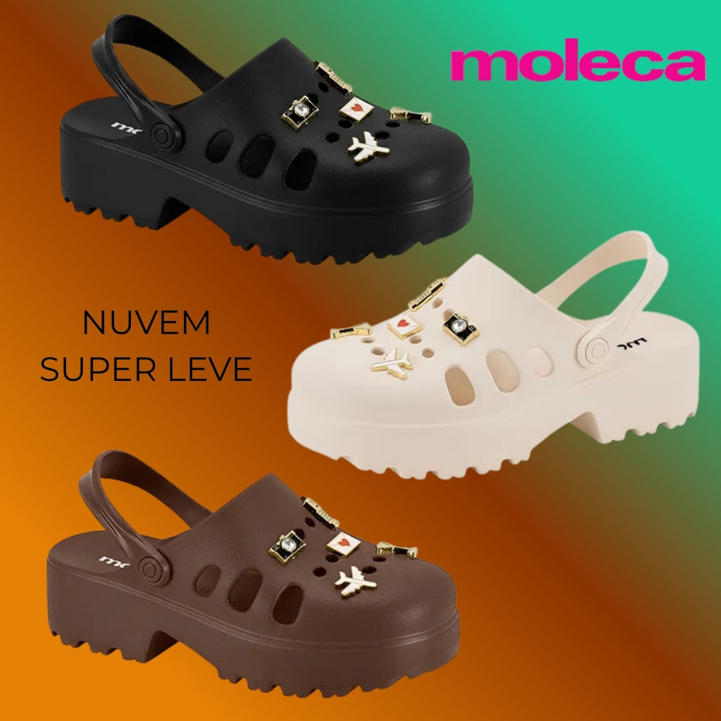 Sandália Moleca Clog Eva Leve Casual Original Confortável 5563.102 em Oferta na Shopee