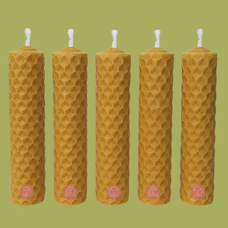 5 Velas de Cera de Abelha Natural 10x2 cm em Oferta na Shopee