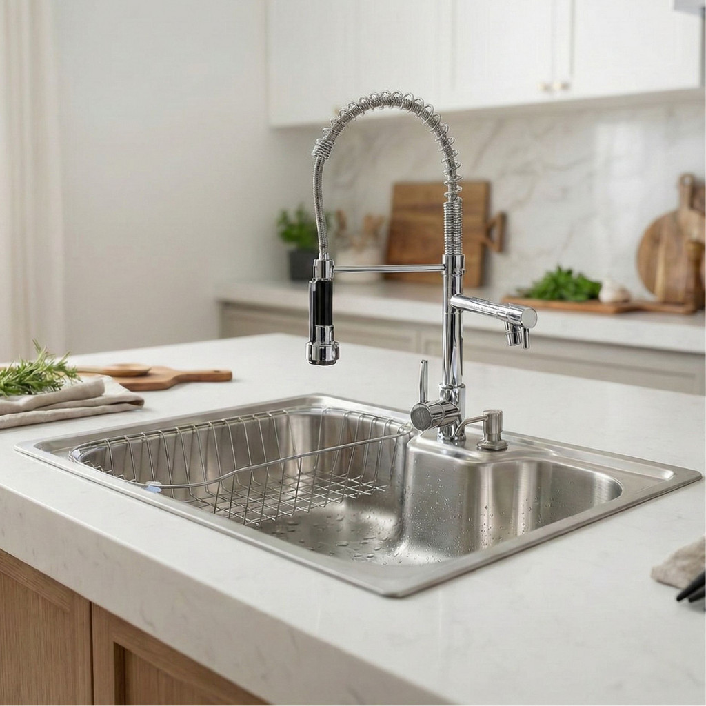 Kit Cuba Gourmet Cozinha 50x40cm Inox 304 + Torneira Ducha Flexível Monocomando em Oferta na Shopee