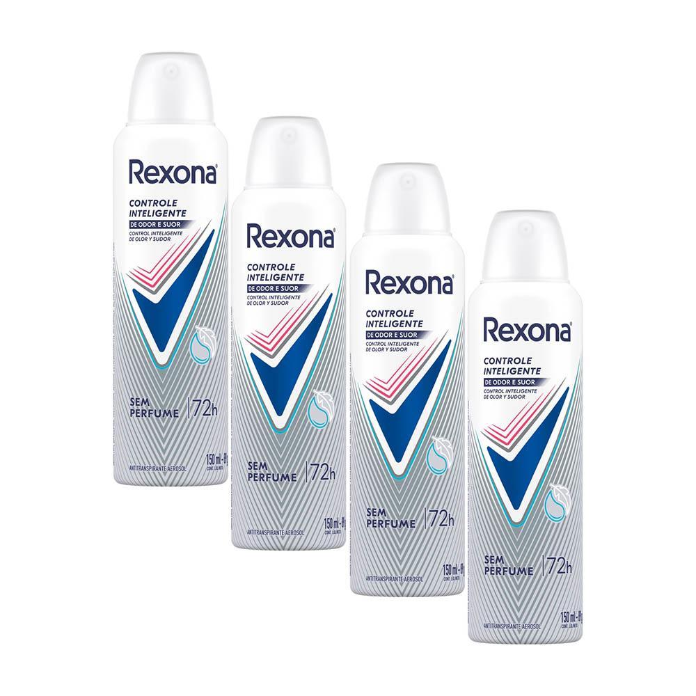 Kit 4 Desodorantes Rexona Motionsense Antitranspirante Aerossol sem Perfume 150ml em Oferta na Shopee