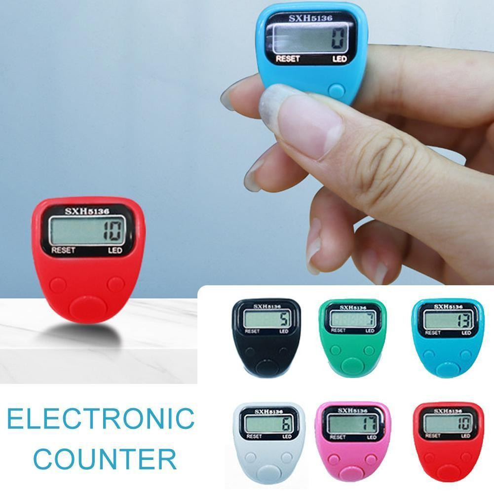 Anel De Dedo Digital Eletrônico Contador De Contagem Portátil Clicker Novo Ponto De Linha Lcd Q5p8