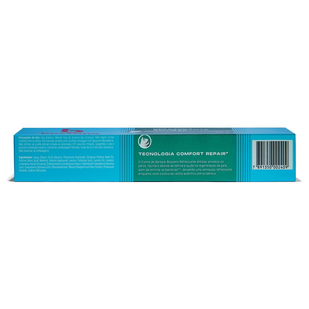 Detalhes do Creme de Barbear Bozzano Refrescante com 65g