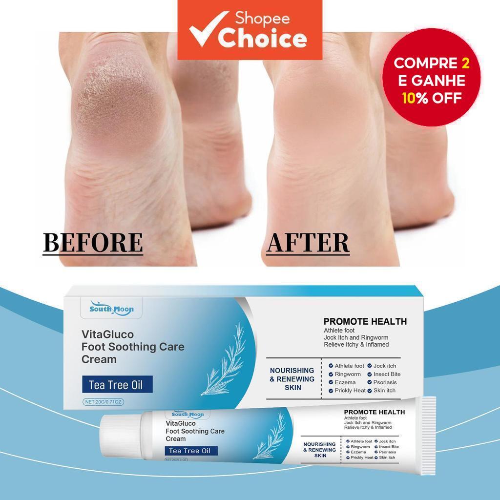 Creme Reparador De Calcanhar South Moon Para Pés Rachados Com Remoção E Hidratação De Pele Morta