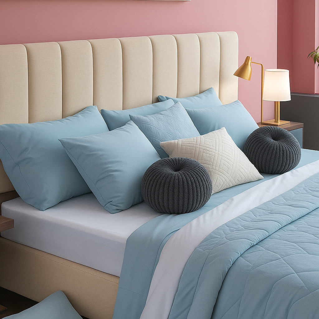 Cabeceiras Estofada Modulada De Cama Queen Box Casal Queen King - Decoração Sala Quarto Luxo