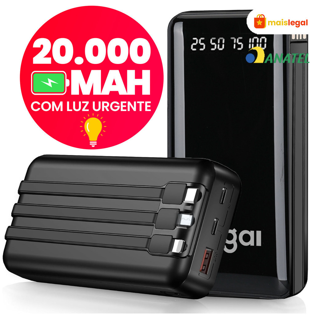 Bateria Externa Portátil 1000 a 2000mah Power Bank Carregador Mel Design em Oferta na Shopee