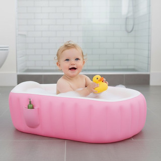 Banheira Infantil Inflável Portátil PVC Premium Portátil Bebê Até 3 Anos Com Bomba Segura Com Encosto