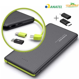 Carregador portátil Pinneng Power Bank 10.000mah com iPhone, adaptador V8 em Oferta na Shopee